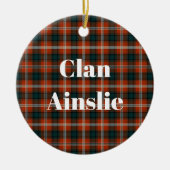 Décoration En Céramique Clan Ainslie Tartan (Devant)