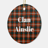 Décoration En Céramique Clan Ainslie Tartan (Gauche)