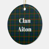 Décoration En Céramique Clan Aiton Tartan (Gauche)