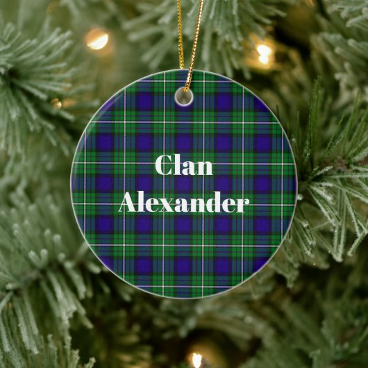 Décoration En Céramique Clan Alexander Tartan (Arbre)