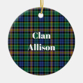 Décoration En Céramique Clan Allison Tartan (Devant)