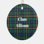 Décoration En Céramique Clan Allison Tartan (Gauche)