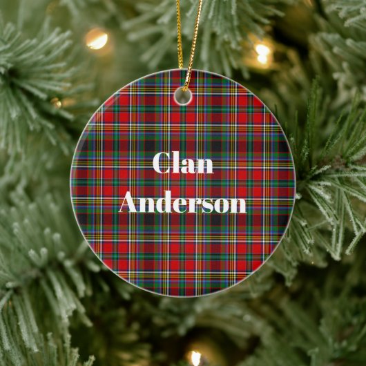 Décoration En Céramique Clan Anderson D'Arfrein Tartan (Arbre)