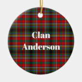 Décoration En Céramique Clan Anderson D'Arfrein Tartan (Devant)