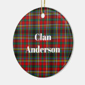Décoration En Céramique Clan Anderson D'Arfrein Tartan (Gauche)