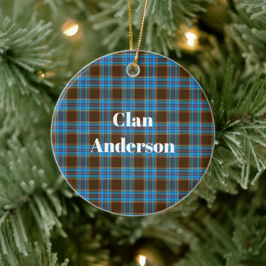 Décoration En Céramique Clan Anderson Tartan (Arbre)