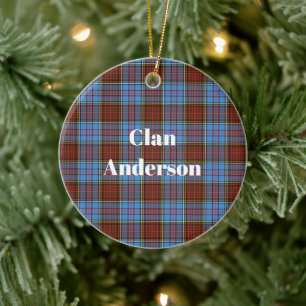 Décoration En Céramique Clan Anderson Tartan moderne
