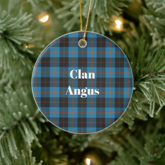 Décoration En Céramique Clan Angus Tartan antique (Arbre)