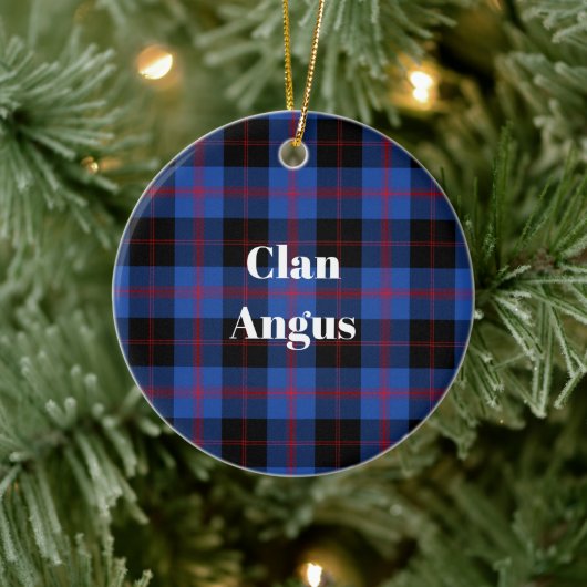 Décoration En Céramique Clan Angus Tartan moderne (Arbre)