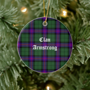 Décoration En Céramique Clan Armstrong Tartan moderne