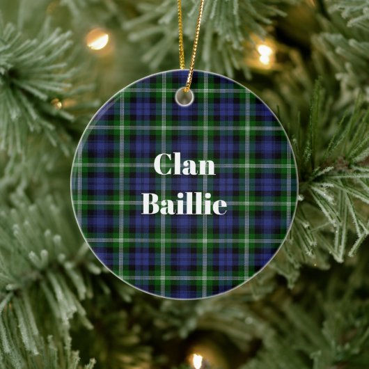 Décoration En Céramique Clan Baillie Tartan moderne (Arbre)