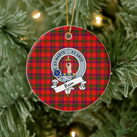 Décoration En Céramique Clan Bain Badge Tartan Plaid (Arbre)