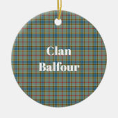 Décoration En Céramique Clan Balfour Tartan (Devant)