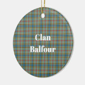 Décoration En Céramique Clan Balfour Tartan (Gauche)