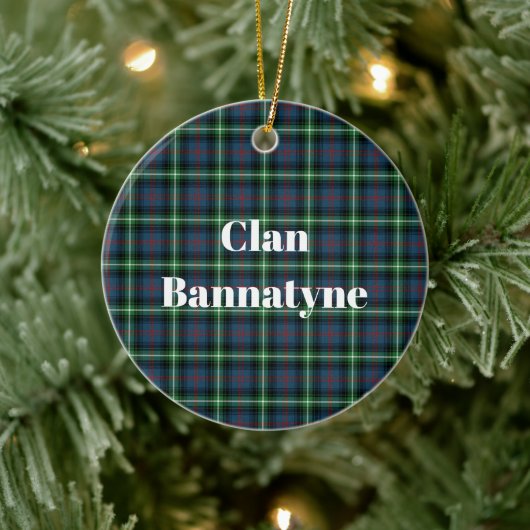 Décoration En Céramique Clan Bannatyne Tartan (Arbre)
