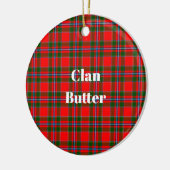 Décoration En Céramique Clan Beurre Vérifier Tartan (Gauche)