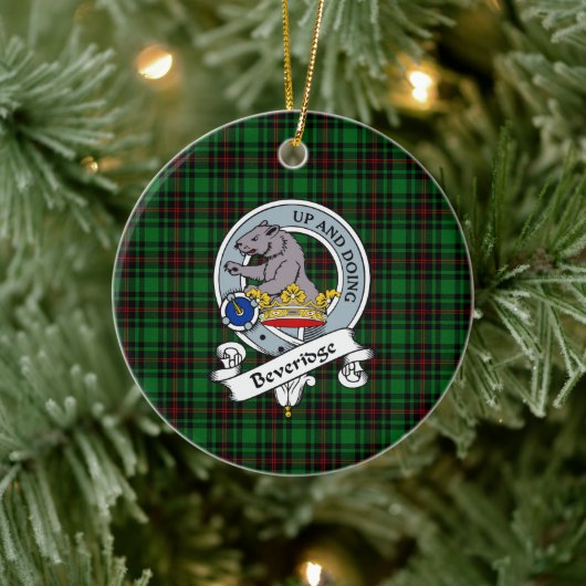 Décoration En Céramique Clan Beveridge Badge Tartan Plaid (Arbre)