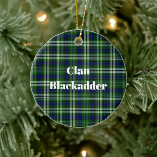 Décoration En Céramique Clan Blackadder Tartan