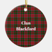 Décoration En Céramique Clan Blackford Tartan (Devant)
