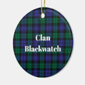 Décoration En Céramique Clan Blackwatch Tartan moderne (Gauche)