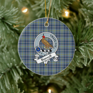 Décoration En Céramique Clan Boswell Badge Tartan Plaid