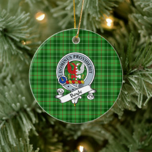 Décoration En Céramique Clan Boyle Badge Tartan Plaid