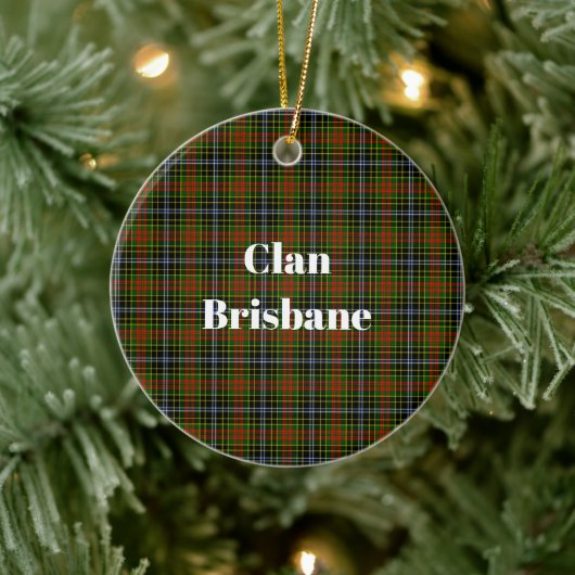 Décoration En Céramique Clan Brisbane Tartan (Arbre)
