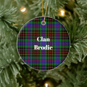 Décoration En Céramique Clan Brodie Chasse Tartan