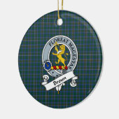Décoration En Céramique Clan Broun Badge Tartan Plaid (Gauche)