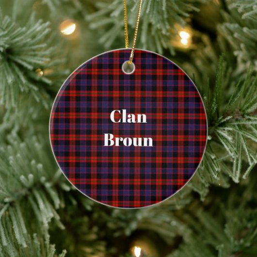 Décoration En Céramique Clan Broun Tartan moderne (Arbre)