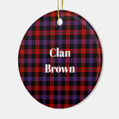 Décoration En Céramique Clan Brown Tartan moderne (Gauche)