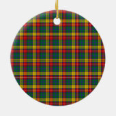 Décoration En Céramique Clan Buchanan Badge Tartan Plaid (Dos)