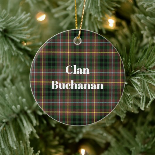 Décoration En Céramique Clan Buchanan Chasse Tartan (Arbre)