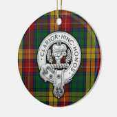 Décoration En Céramique Clan Buchanan Crest & Tartan (Gauche)