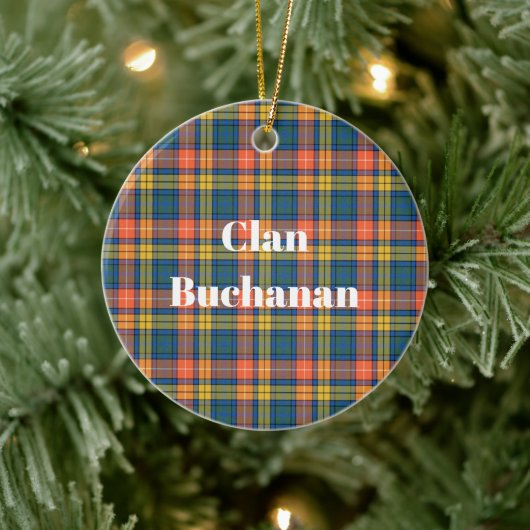 Décoration En Céramique Clan Buchanan Tartan antique (Arbre)