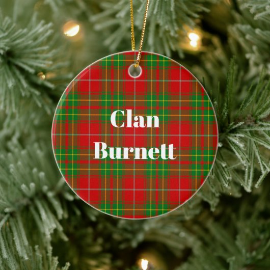 Décoration En Céramique Clan Burnett Tartan antique (Arbre)