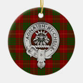 Décoration En Céramique Clan Cameron Crest & Tartan (Devant)
