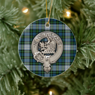 Décoration En Céramique Clan Campbell Crest & Dress Tartan