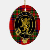 Décoration En Céramique Clan Crest Lion Tartan (Droite)