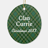 Décoration En Céramique Clan Currie Scottish Tartan (Gauche)