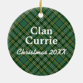 Décoration En Céramique Clan Currie Scottish Tartan (Dos)