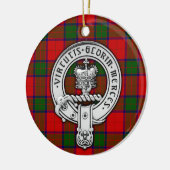 Décoration En Céramique Clan Donnachaidh (Robertson) Crest & Tartan (Gauche)