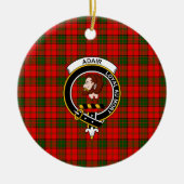 Décoration En Céramique Clan écossais Adair Tartan et Crest (Devant)
