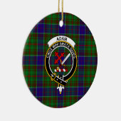 Décoration En Céramique Clan écossais Adam Hunting Tartan and Crest (Droite)