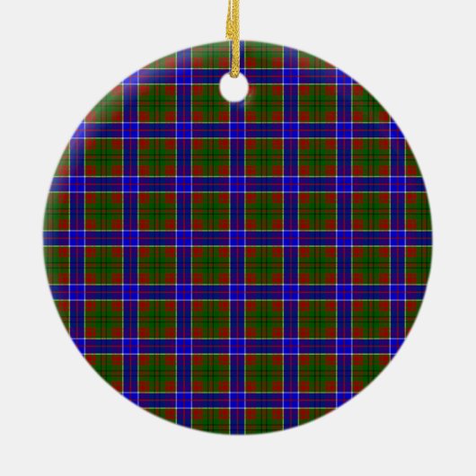 Décoration En Céramique Clan écossais Adam Tartan et Crest (Dos)