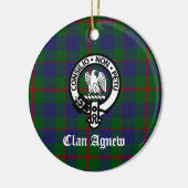 Décoration En Céramique Clan écossais Agnew Crest & Tartan (Gauche)