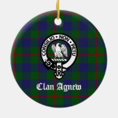 Décoration En Céramique Clan écossais Agnew Crest & Tartan (Dos)