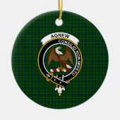 Décoration En Céramique Clan écossais Agnew Hunting Tartan and Crest (Devant)