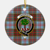 Décoration En Céramique Clan écossais Anderson Ancien Tartan et Crest (Devant)