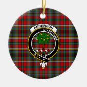 Décoration En Céramique Clan écossais Anderson d'Arfrein Tartan et Crest (Devant)